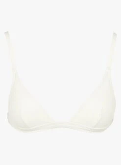 TOSCANE - Gestreepte Bikinitop | Wit