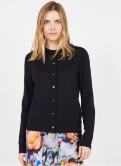 PAUL SMITH Wollen Vest Met Ronde Hals | Blauw