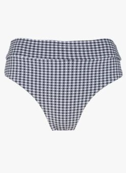 Banana Moon SANDRA BABYDOLL - Bikinibroekje Met Hoge Taille En Vichy-ruitje | Zwart