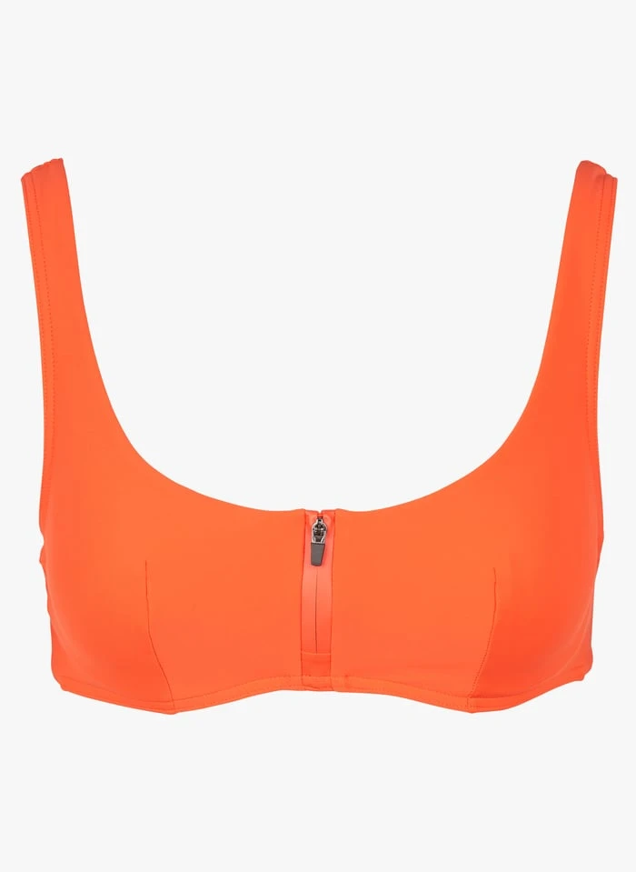 MAISON LEJABY NAIADE - Bikinitop Met Ritsje | Oranje