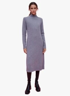 Maje RACHIR - Lange Jurk Van Kasjmier | Grijs
