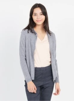 Caroll Vest Met Capuchon Wolblend | Grijs