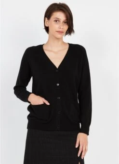 GERARD DAREL Vest Van Kasjmier Met V-hals | Zwart