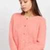 DES PETITS HAUTS DALLY - Vest Met Ronde Hals Wolblend Met Mohair | Roze