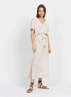 DES PETITS HAUTS KIRIL - Lange Jurk Katoenblend | Beige