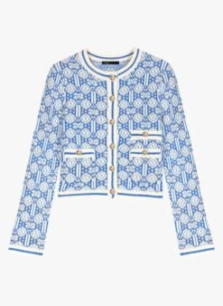 Maje MELANCE - Vest Met Jacquardmotief | Blauw