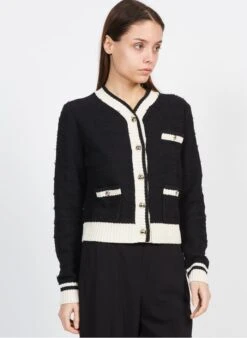 TWINSET Vest Met V-hals En Knopen | Zwart