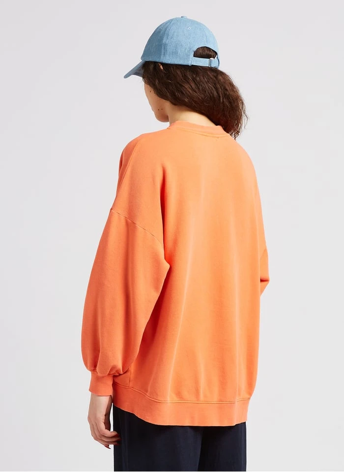 American Vintage HAPYLIFE - Vest Van Katoenmix Met Ronde Hals | Oranje - Afbeelding 2