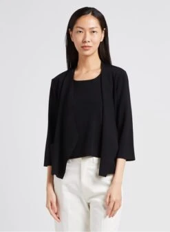 GERARD DAREL LEHA - Gebreid, Open Vest Materiaalblend | Zwart