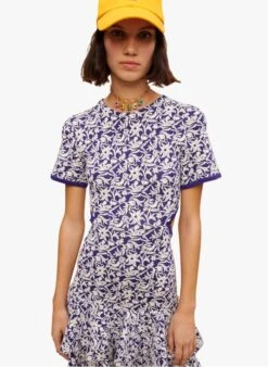 Maje REPONSA - Korte Jurk Met Ronde Hals | Violet