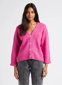 American Vintage EAST - Ruimvallend Vest Met V-hals | Roze