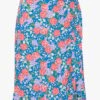 ESTRELLA - Halflange Rok Van Viscose Met Volants | Blauw