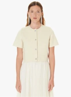 Tara Jarmon GLITTER - Vest Met Ronde Hals | Goudkleurige