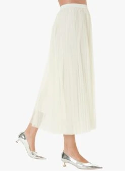 Tara Jarmon JUILLET - Lange Plissérok | Wit