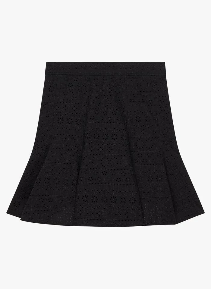 Vanessa Bruno ALEGRIA - Katoenen Skaterrok Met Borduursel | Zwart - Afbeelding 2