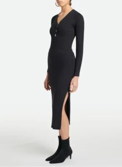 Vanessa Bruno AGNES - Halflange Rok Van Katoenmix | Zwart