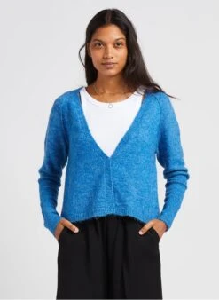 IDYLLIQUE - Kort Vest Met V-hals | Blauw
