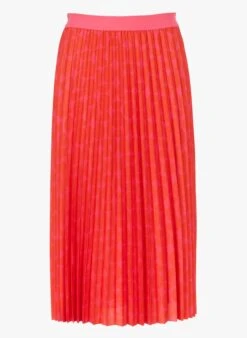 Caroll AMELIA - Plissérok Met Print | Oranje