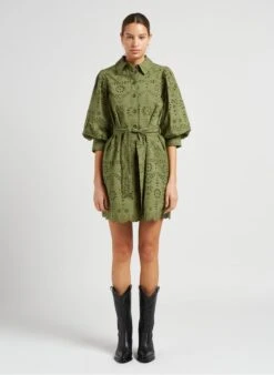 Scotch And Soda Rechte Ajourjurk Van Biokatoen | Groen