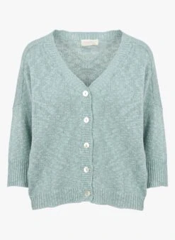 IVGY - Vest Met V-hals Linnen/katoenblend | Groen