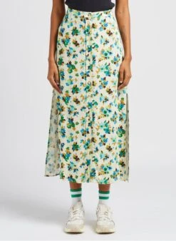 Bellerose ALEXIE - Lange Rok Met Bloemenprint | Blauw