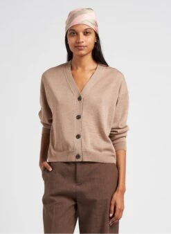 Soeur IDEM - Wollen Vest Met V-hals | Beige