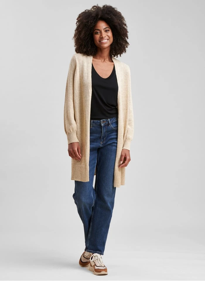 Vest Van Glanzende Stof | Beige - Afbeelding 3