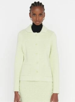 ZAPA GINI - Vest Van Katoenmix Met Jacquardmotief | Groen