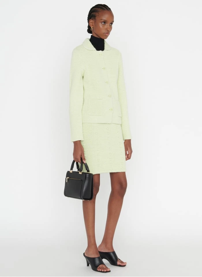 ZAPA GINI - Vest Van Katoenmix Met Jacquardmotief | Groen - Afbeelding 3