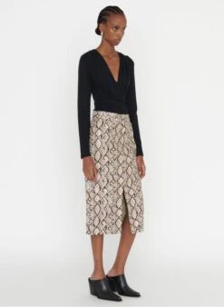 ZAPA JOSIA - Halflange Rok Met Slangenprint | Veelkleurig