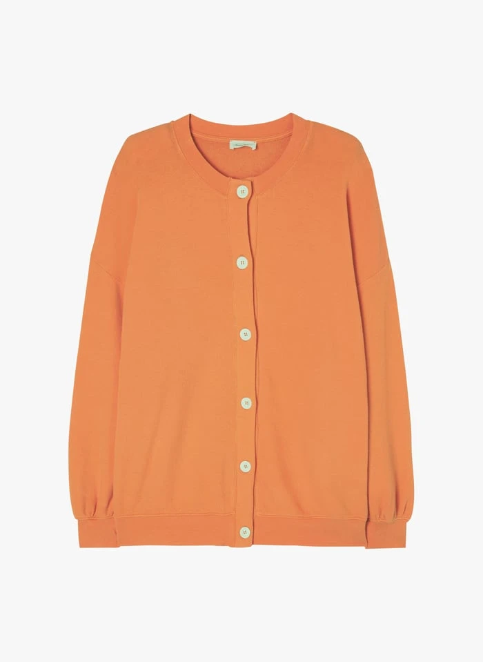 American Vintage HAPYLIFE - Vest Van Katoenmix Met Ronde Hals | Oranje - Afbeelding 3