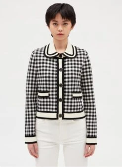 CLAUDIE PIERLOT MILAD - Vest Met Vichy-ruitje |