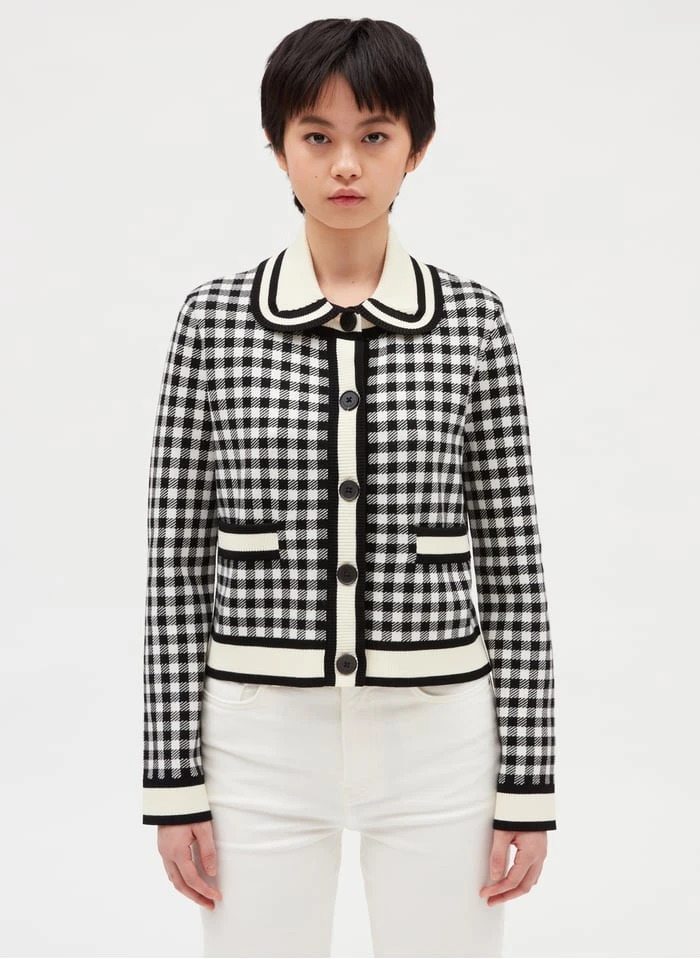 CLAUDIE PIERLOT MILAD - Vest Met Vichy-ruitje |