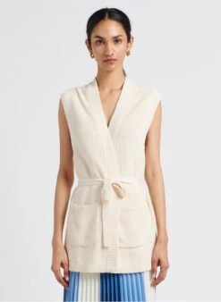 GERARD DAREL LAINI - Lang, Katoenen Vest | Wit