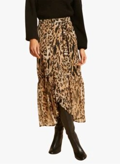 MORGAN JILEA - Lange Rok Met Dierenhuidprint | Veelkleurig