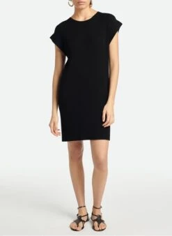 Vanessa Bruno AMINA - Korte, Geribde Jurk Van Viscosemix | Zwart