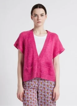 BAPTISTE - Vest Met Lange Mouw Wolblend | Roze