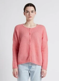 DES PETITS HAUTS BEA - Vest Met Ronde Hals Wolblend Met Mohair | Roze