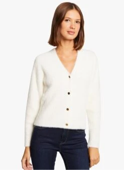 MORGAN MCALLA - Vest Met V-hals En Knopen | Beige