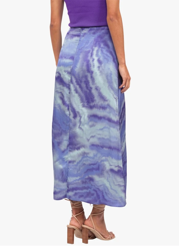 KOOKAI Lange Rok Met Hoge Taille En Tie-dyeprint | Groen - Afbeelding 5