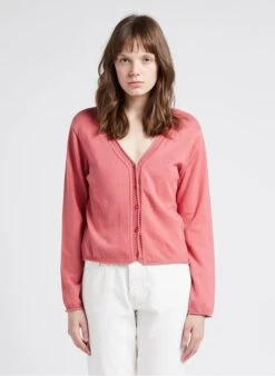 ONE STEP Vest Van Biokatoen Met V-hals | Roze