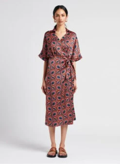 MAISON 123 GARANCE - Lange Wikkeljurk Met Print | Veelkleurig