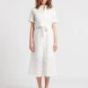 JANE - Overhemdjurk Met Borduurwerk Van 100 Katoen | Wit