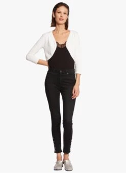 MORGAN MTIRA - Nauwsluitend Schoudervestje Met V-hals | Wit