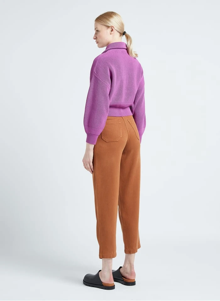 Sessun VANNIE - Gebreid Vest Met Opstaande Kraag | Violet - Afbeelding 6