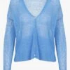 EVANESCENCE - Dun Vest Van Tricotmix Met V-hals | Blauw
