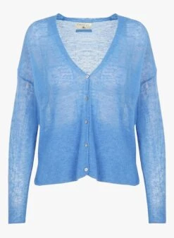 EVANESCENCE - Dun Vest Van Tricotmix Met V-hals | Blauw