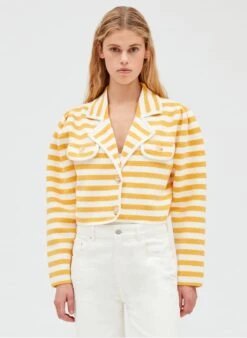 CLAUDIE PIERLOT MYSTI - Oversized Vestje Met Reverskraag Katoenblend |