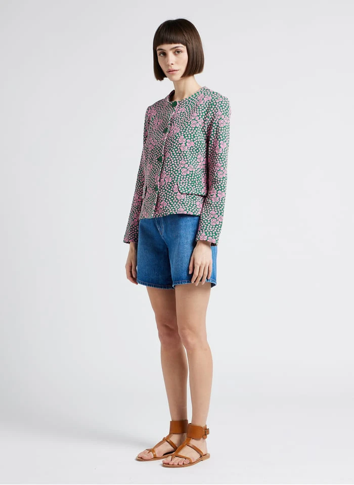 ALEGRIA - Vest Met Ronde Hals En Bloemenprint Katoenblend | Rood - Afbeelding 4