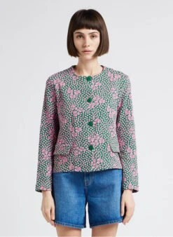 ALEGRIA - Vest Met Ronde Hals En Bloemenprint Katoenblend | Rood